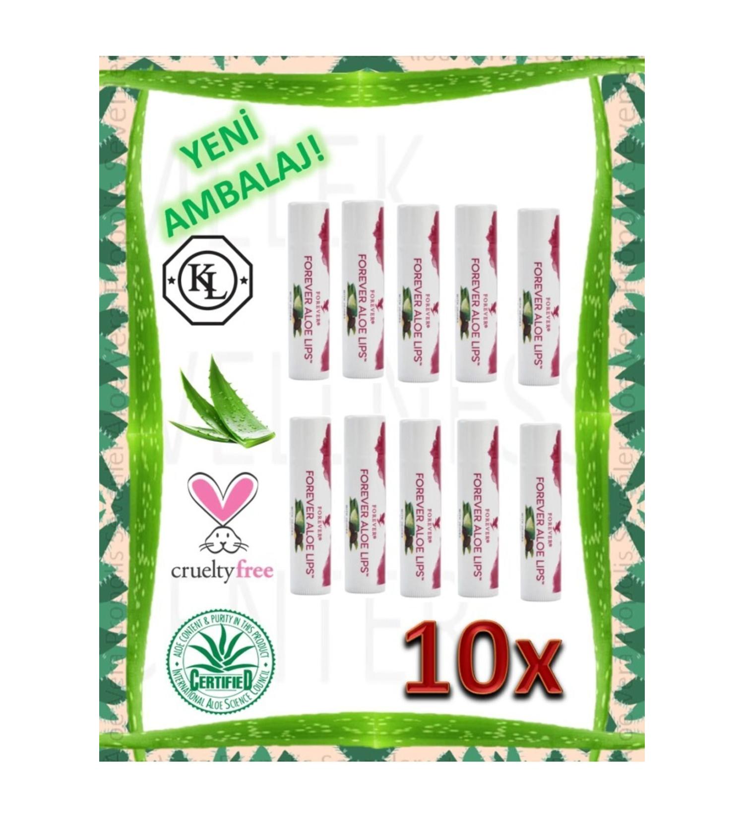 Forever Living Forever Aloe Lips Lip Protective Care and Moisturizing Cream-022 Code Product-10 Pieces