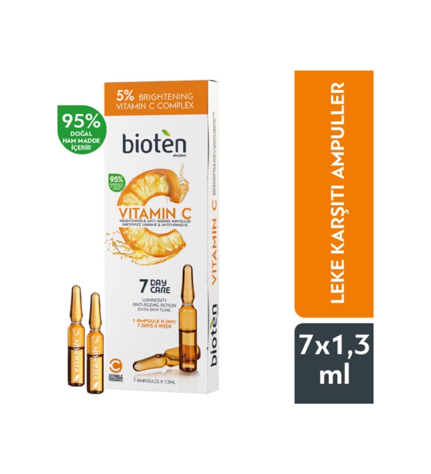 Bioten Vitamin C Brightening & Anti-Aging Ampoules 7 Day Care - Buy Online on GoSupps.com