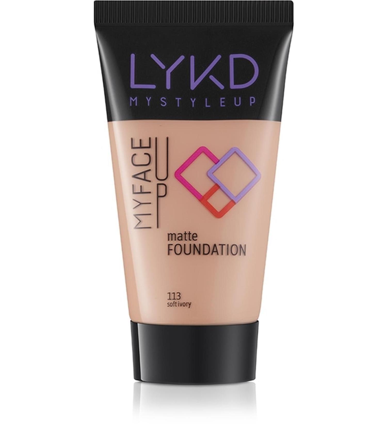 lykd Matte Foundation 113 Soft Ivory