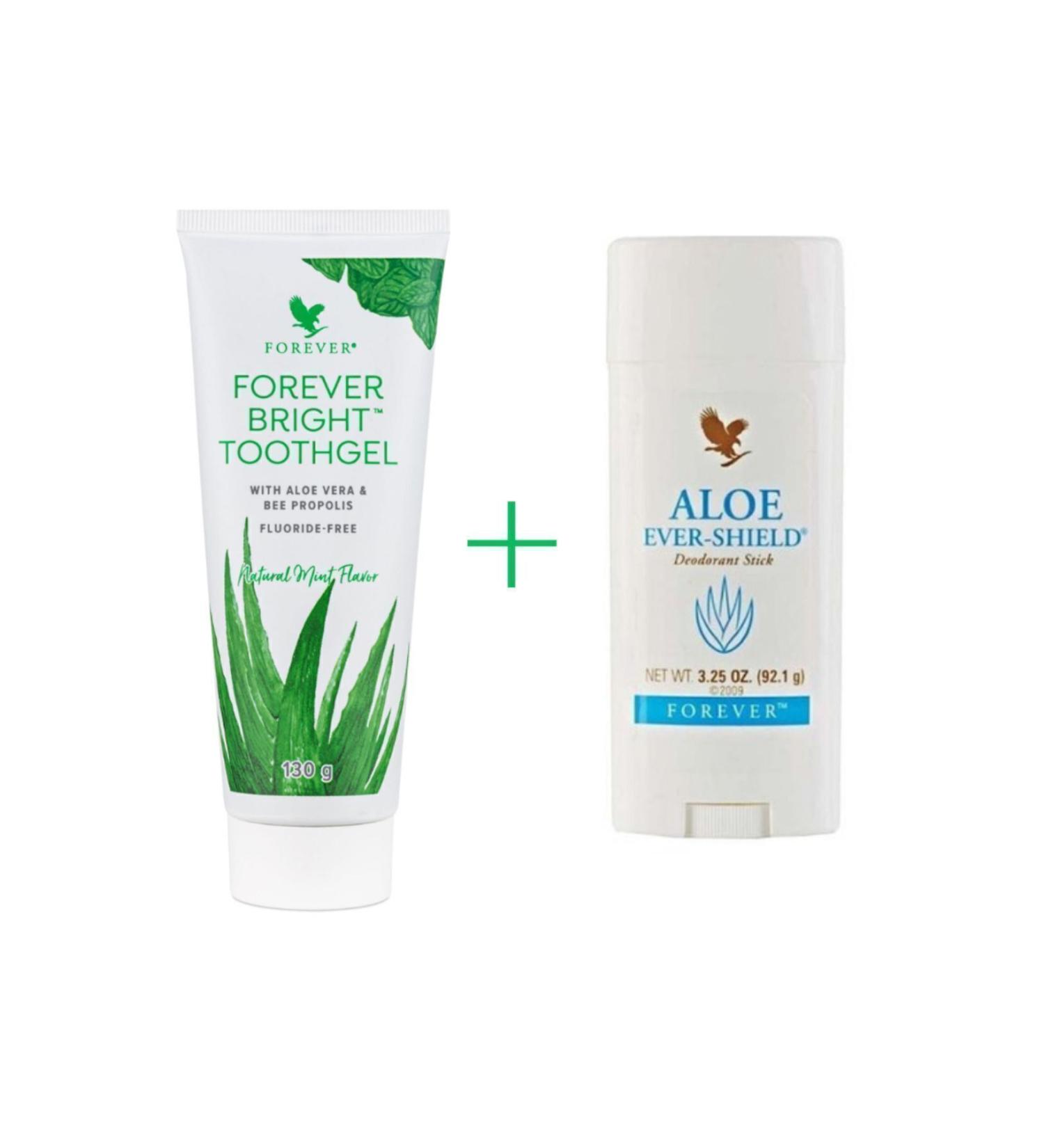 Forever Living Forever Aloe Ever-Shield Deodorant (stick roll-on armpit) and Forever Toothpaste Bright Aloe Vera - Buy Online on GoSupps.com