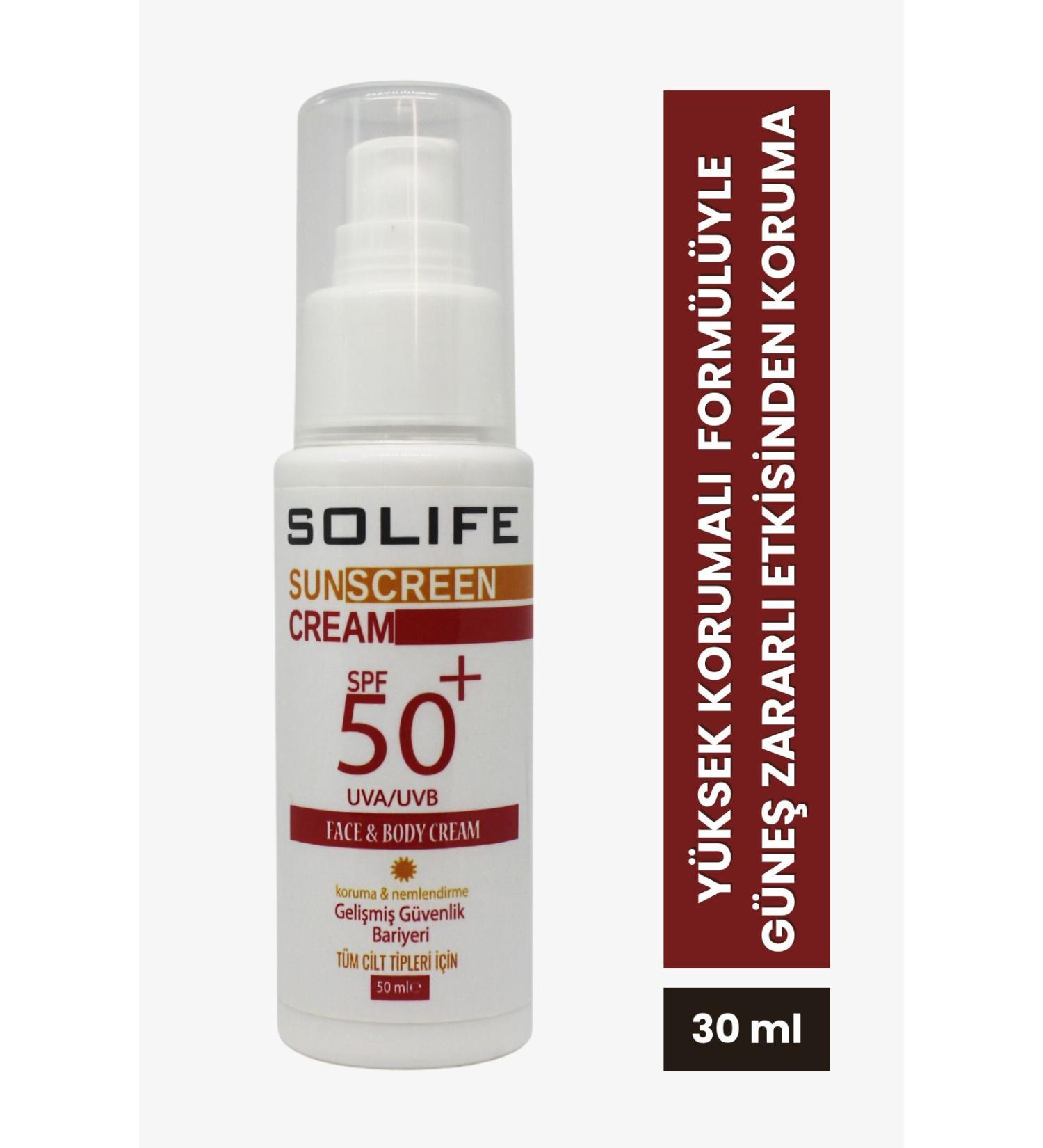 SOLIFE Sun Cream Face and Body Protector 50 Spf 50 ml - Buy Online on GoSupps.com