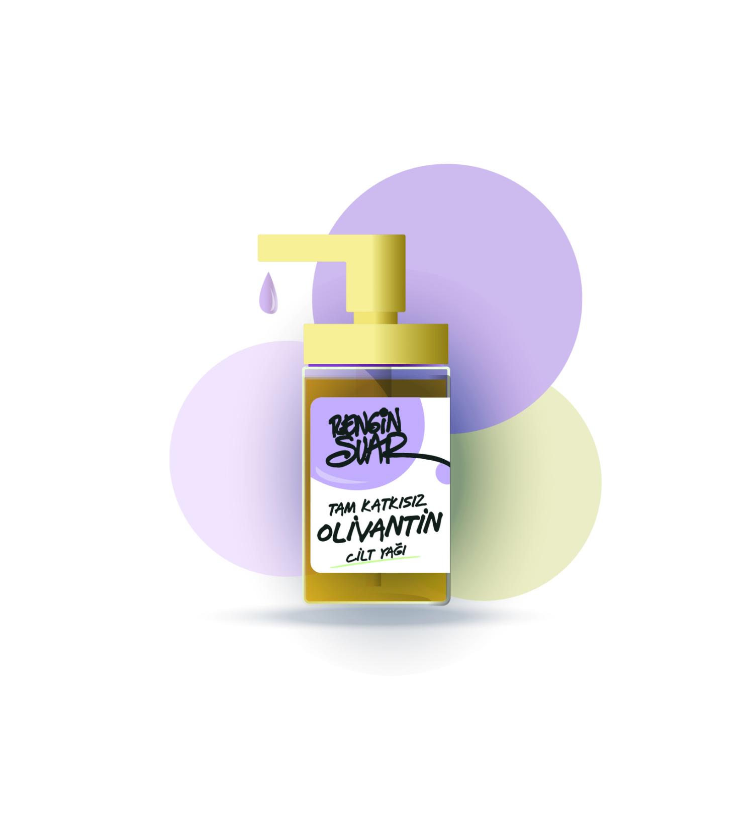 Rengin Suar FULLY ADDITIVE-FREE LAVENDER SKIN OLIVE OIL OLIVANTINE (IN 200 ML GLASS BOTTLE)