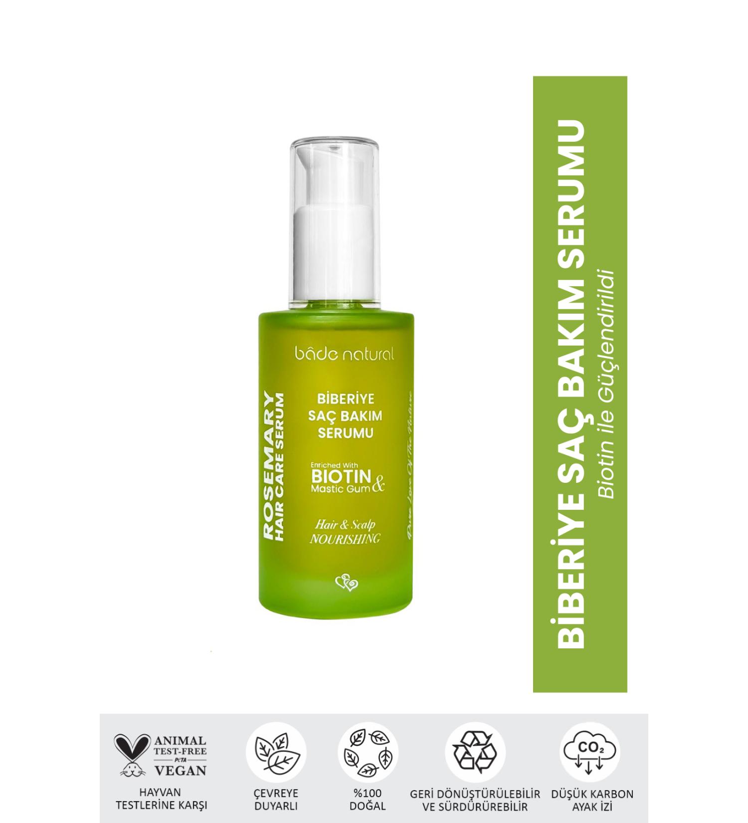 Bade Natural Rosemary Oil and Biotin Complex Hair Care Serum for Hair Loss and Damaged Hair 50 ml - Buy Online on GoSupps.com