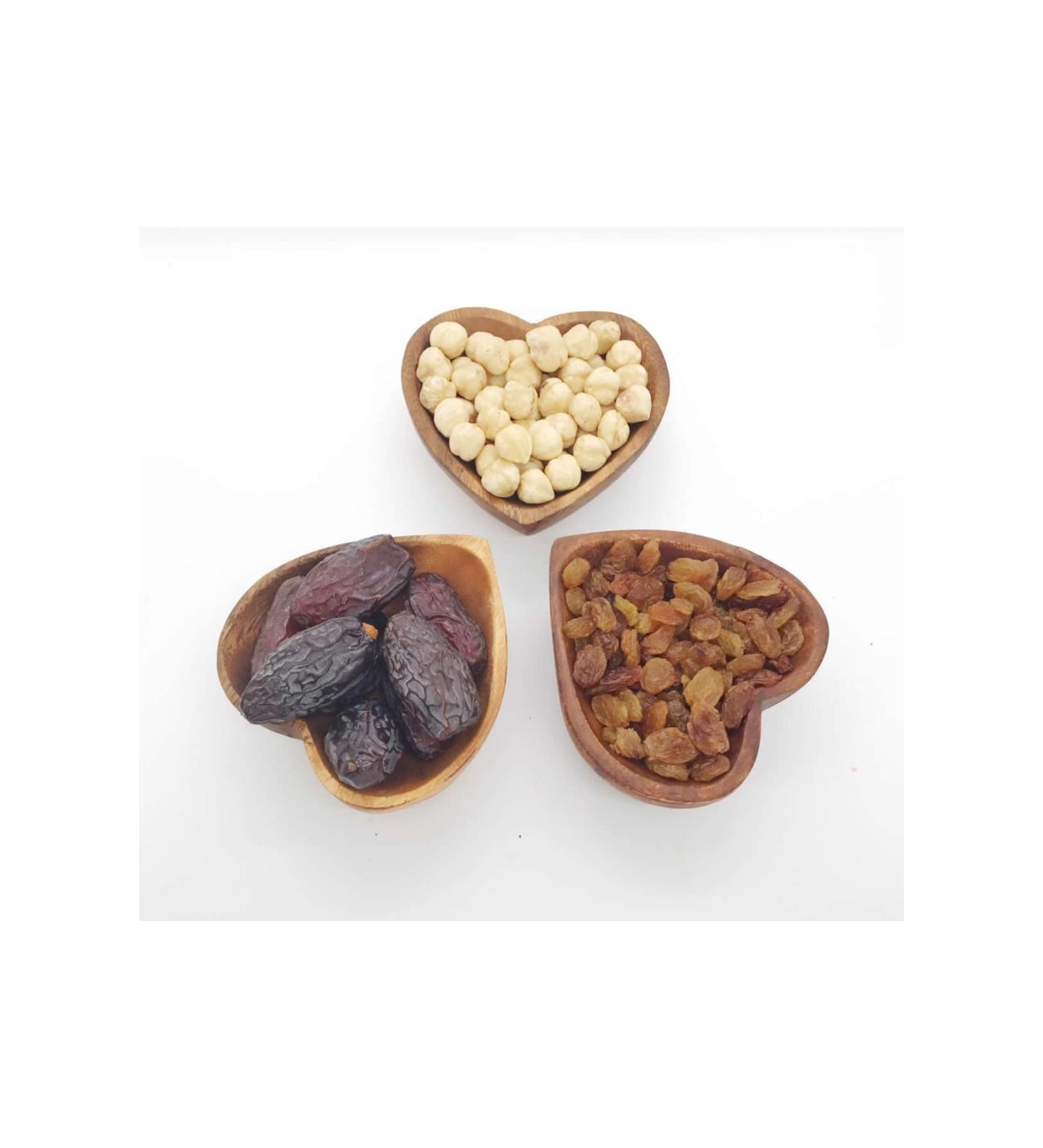 Dil eker 3-Piece Mixed Nuts (Jerusalem Dates Hazelnuts Izmir Raisins) 1500 grams