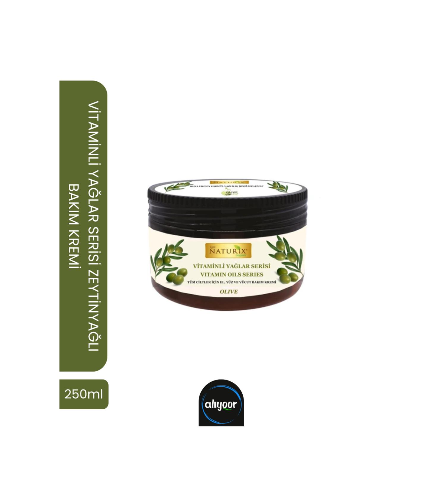Naturix Vitamin Oil Series Olive Oil Essence Hand Face Body Cream 250 ml Intensive Moisture Therapy