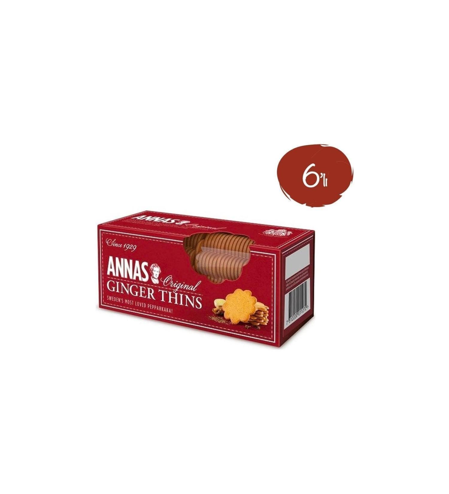 Annas Ginger Biscuits Ginger Thins 150 Gr X 6 Pieces
