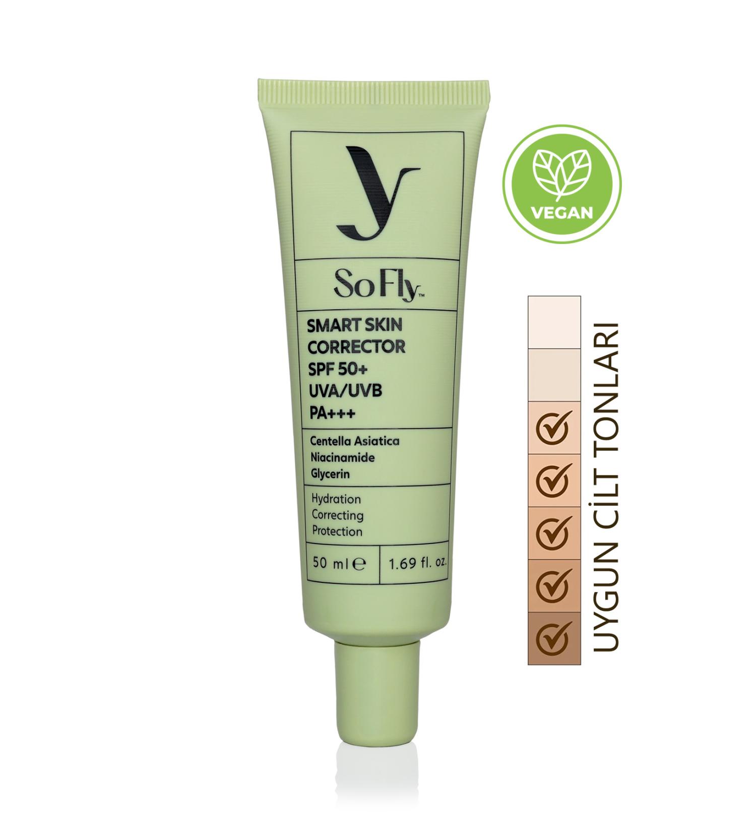 So Fly Smart Skin Corrector Spf 50+ UVA/UVB Protection Repairing Tinted Sun Cream 50ml
