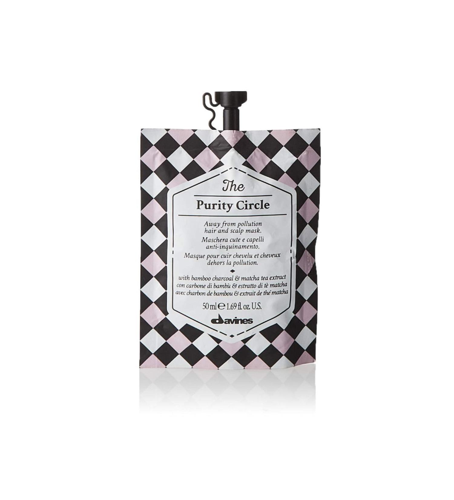 Davines The Purity Circle Charcoal Purifying Purifying Sulfate Free Hair Mask 50 MlEva26
