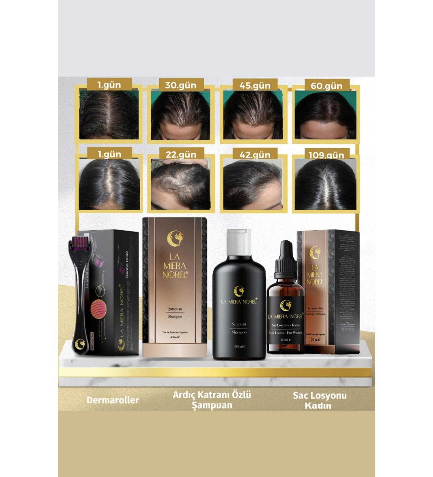 La Miera Norel Women's Hair Growth Serum - Anti-Loss Shampoo - Dermaroller - Buy Online on GoSupps.com