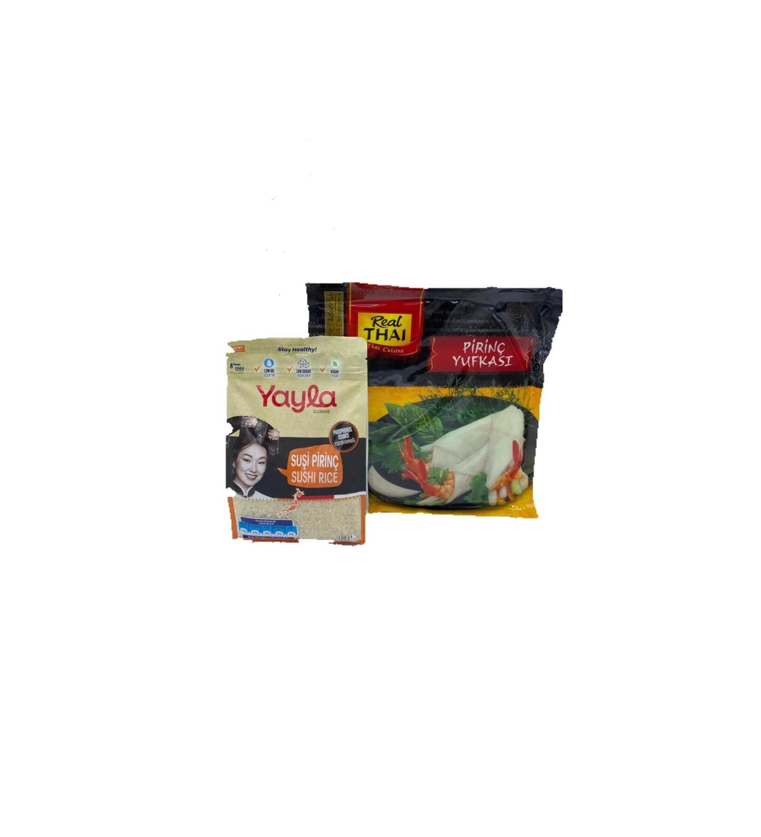 Real Thai Rice Paper 100 G. + Sushi Rice 500 G.