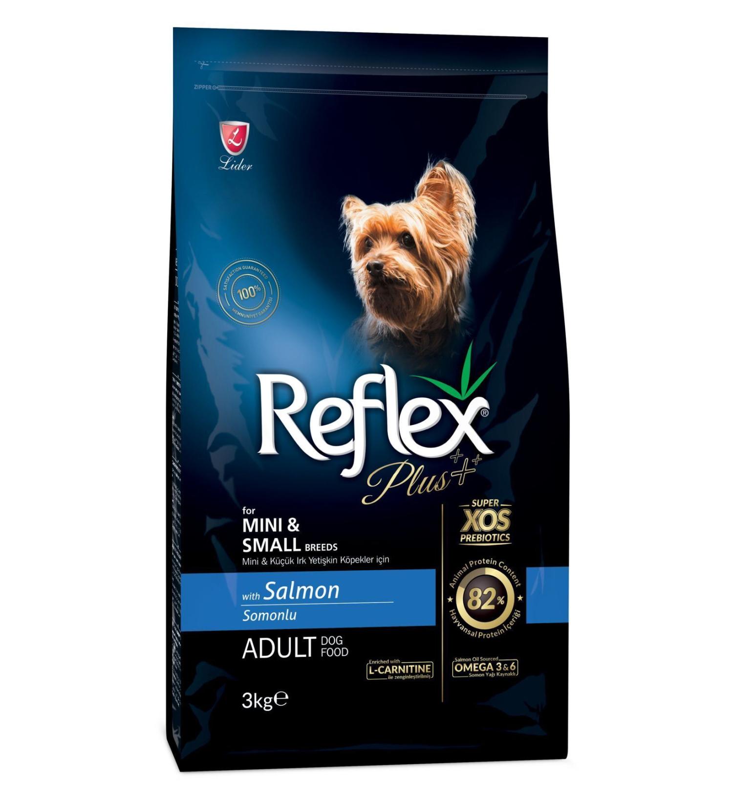 Reflex Plus Salmon Mini and Small Breed Adult Dog Food 3 Kg - Buy Online on GoSupps.com