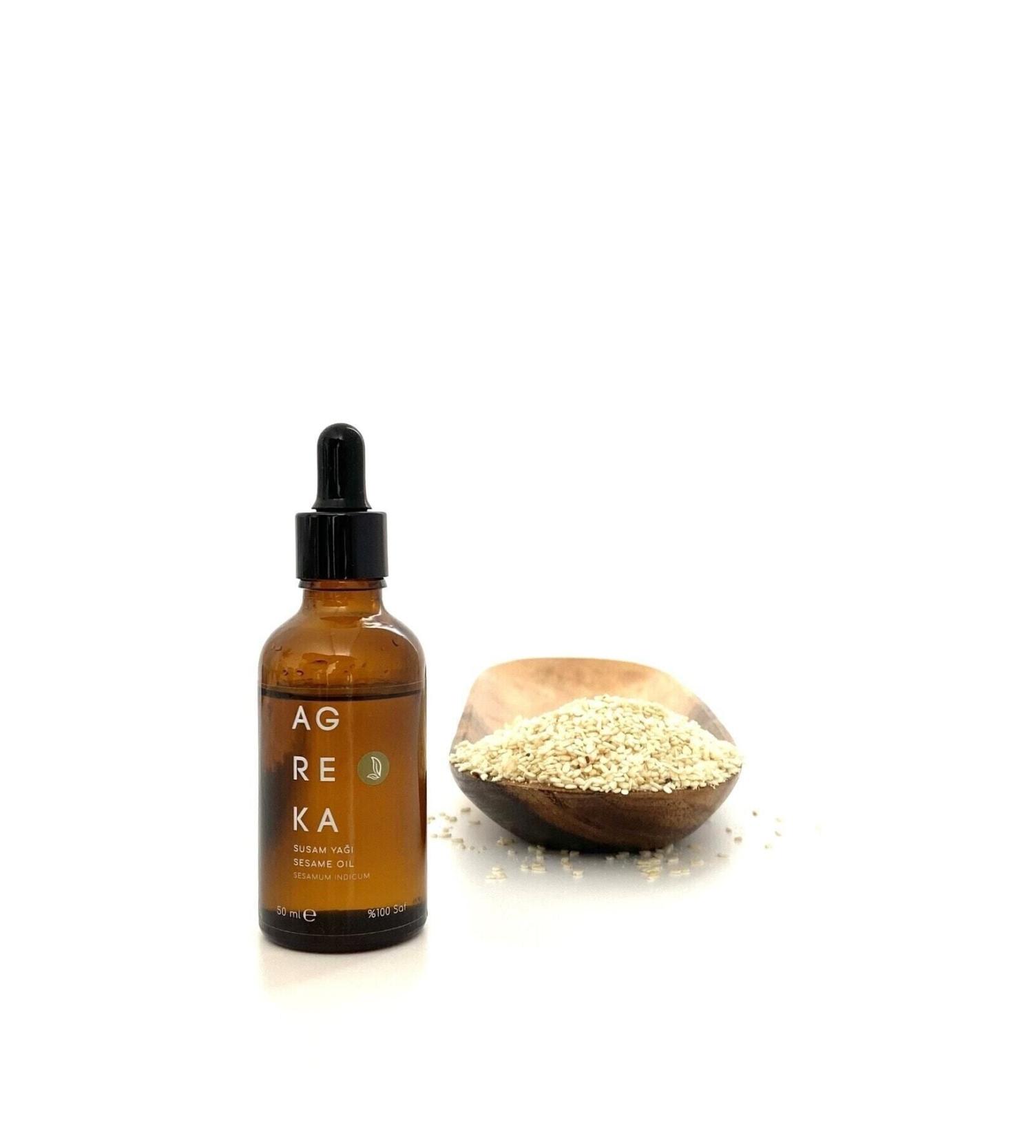 Agreka Sesame Oil 50 ml / Cold Pressed / Skin Serum / Hair Serum