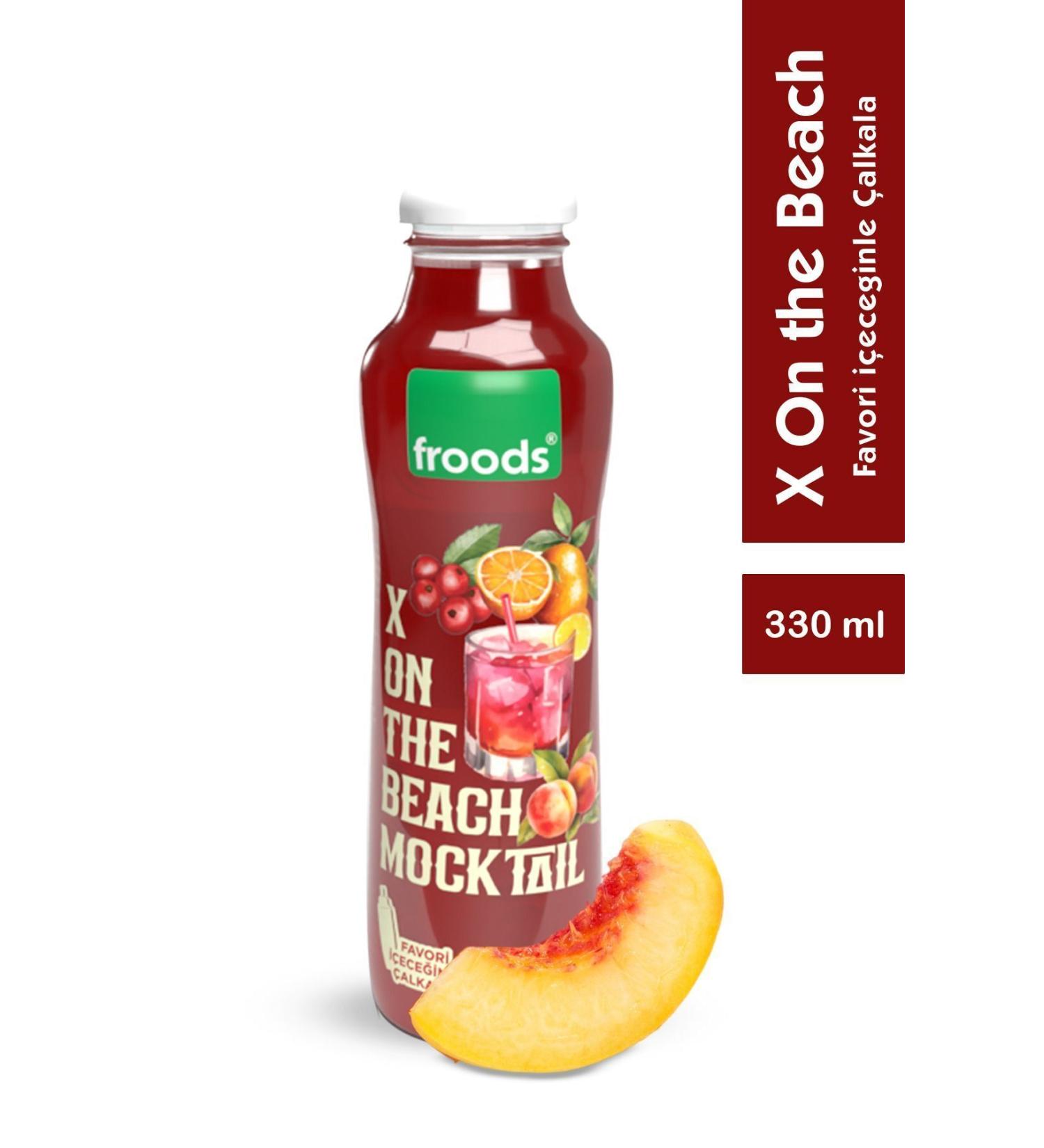 Froods X On The Beach Mocktail Juice (GLASS BOTTLE - METAL CAP) - Buy Online on GoSupps.com