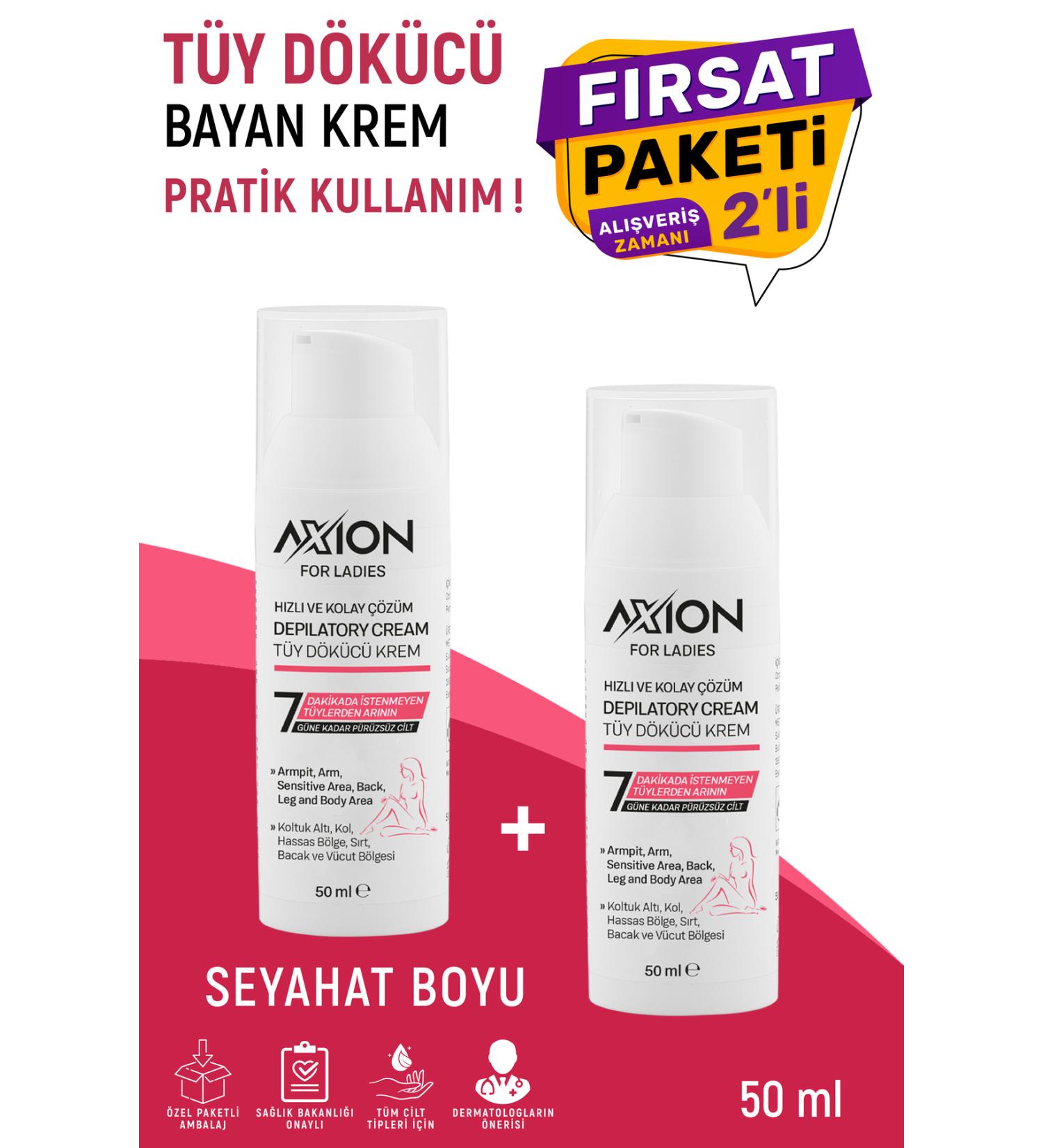 AXION Practical Hair Remover 50 ml Travel Size 2 Pack