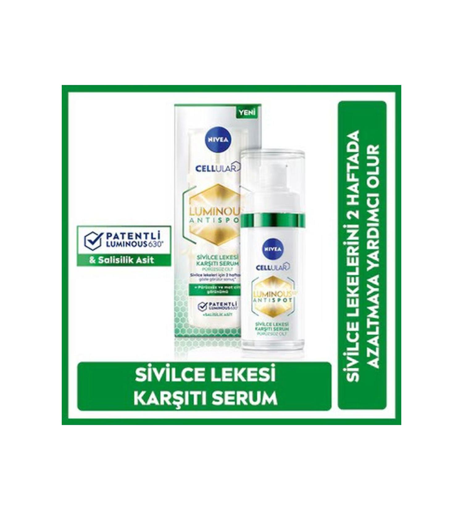 NIVEA Luminous630 Anti-Acne Spot Serum 30 ml Salicylic and Hyaluronic Acid