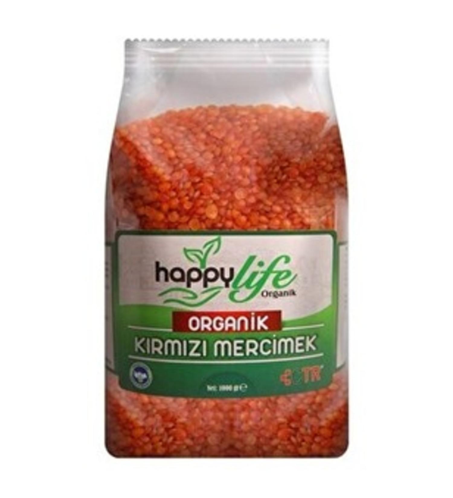 Happy Life Organic Red Lentils 1 KG (TWO)