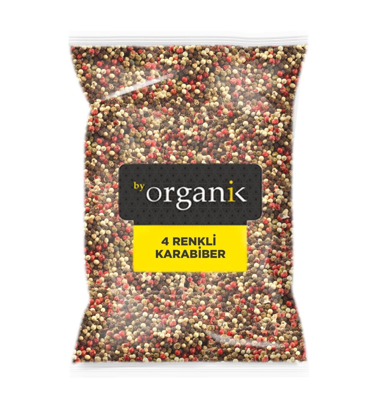 BY ORGANIC 4 Colored Black Pepper 100 gr (Sifted Coarse Grained No Additives) - Buy Online on GoSupps.com