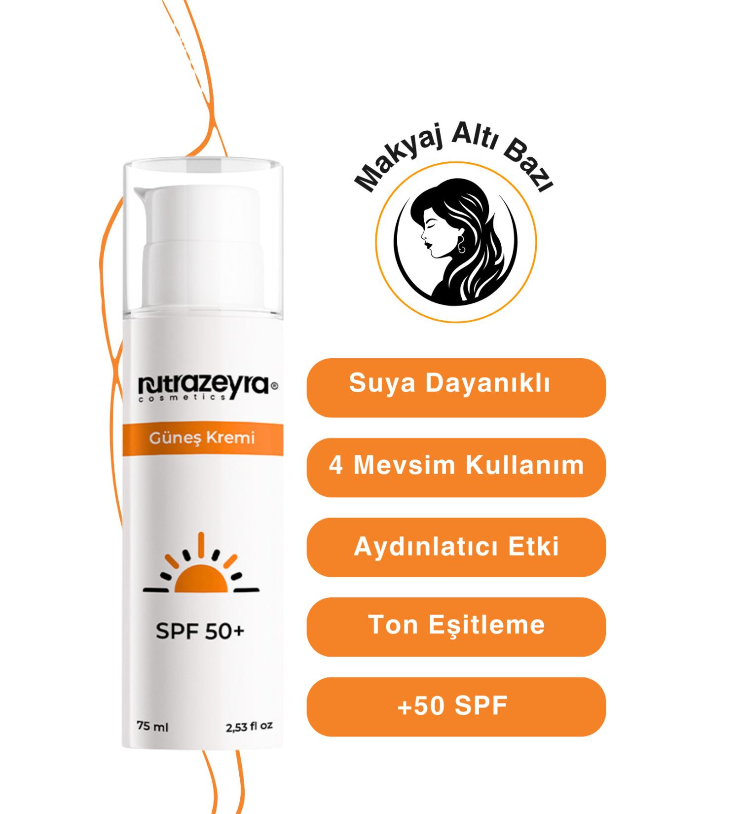 Nutrazeyra Cosmetics 50 Spf Protection Sunscreen Waterproof Sun Cream 75 ml - Buy Online on GoSupps.com
