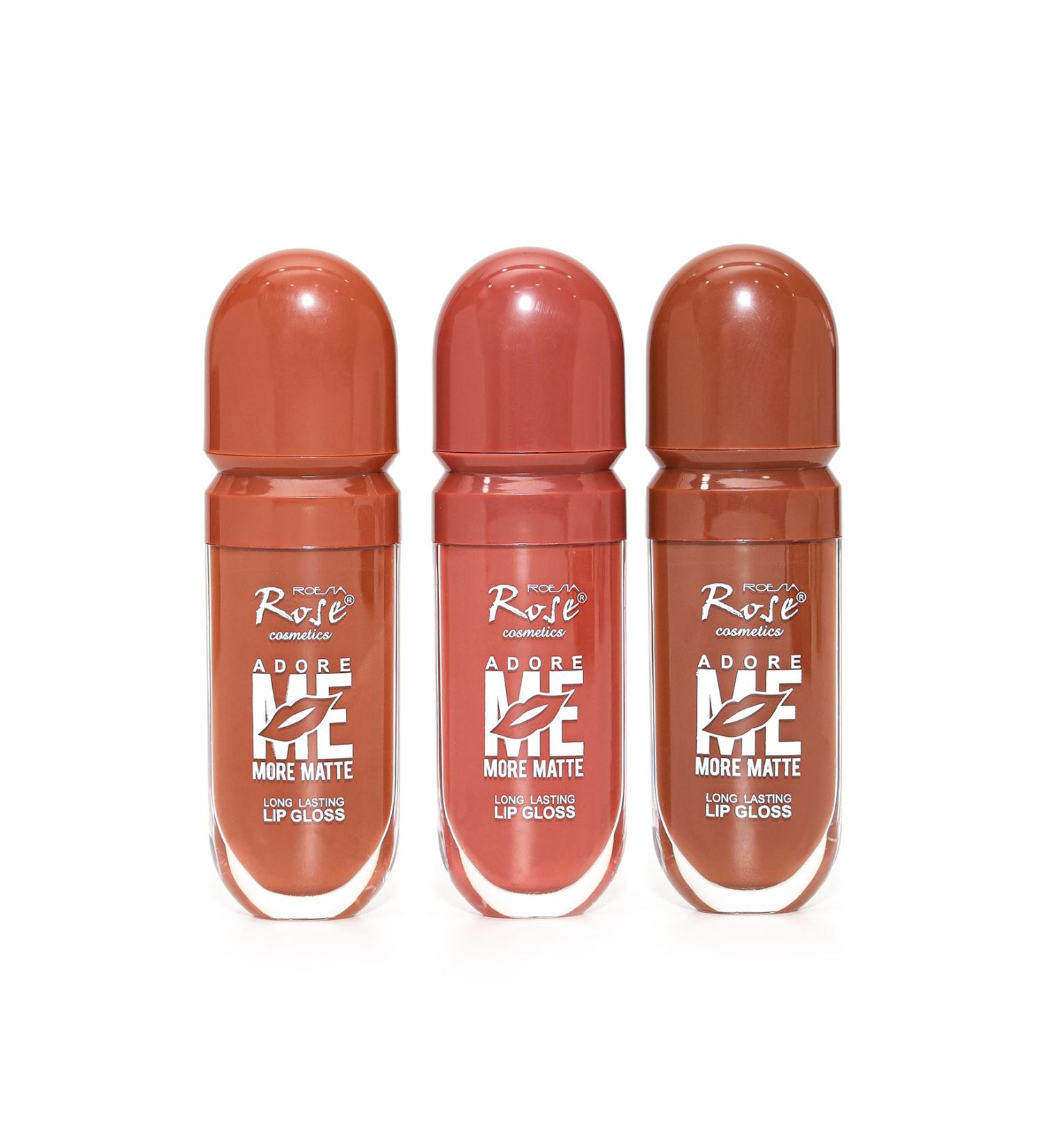 Roesia Rose Cosmetics Rose Adore Me 3-Piece Matte Long-Lasting Lipstick Set - Buy Online on GoSupps.com