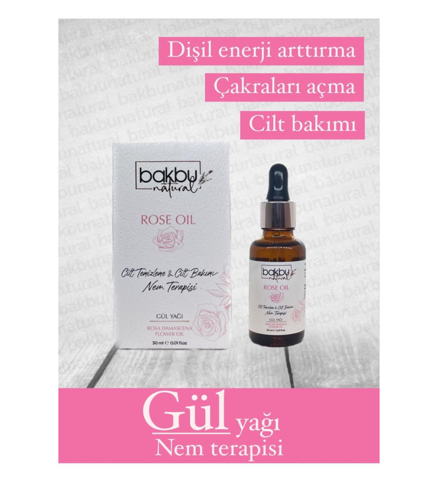bakbunatural Bakbu Natural Rose Oil Skin Cleansing&Skin Care 30 ML - Buy Online on GoSupps.com