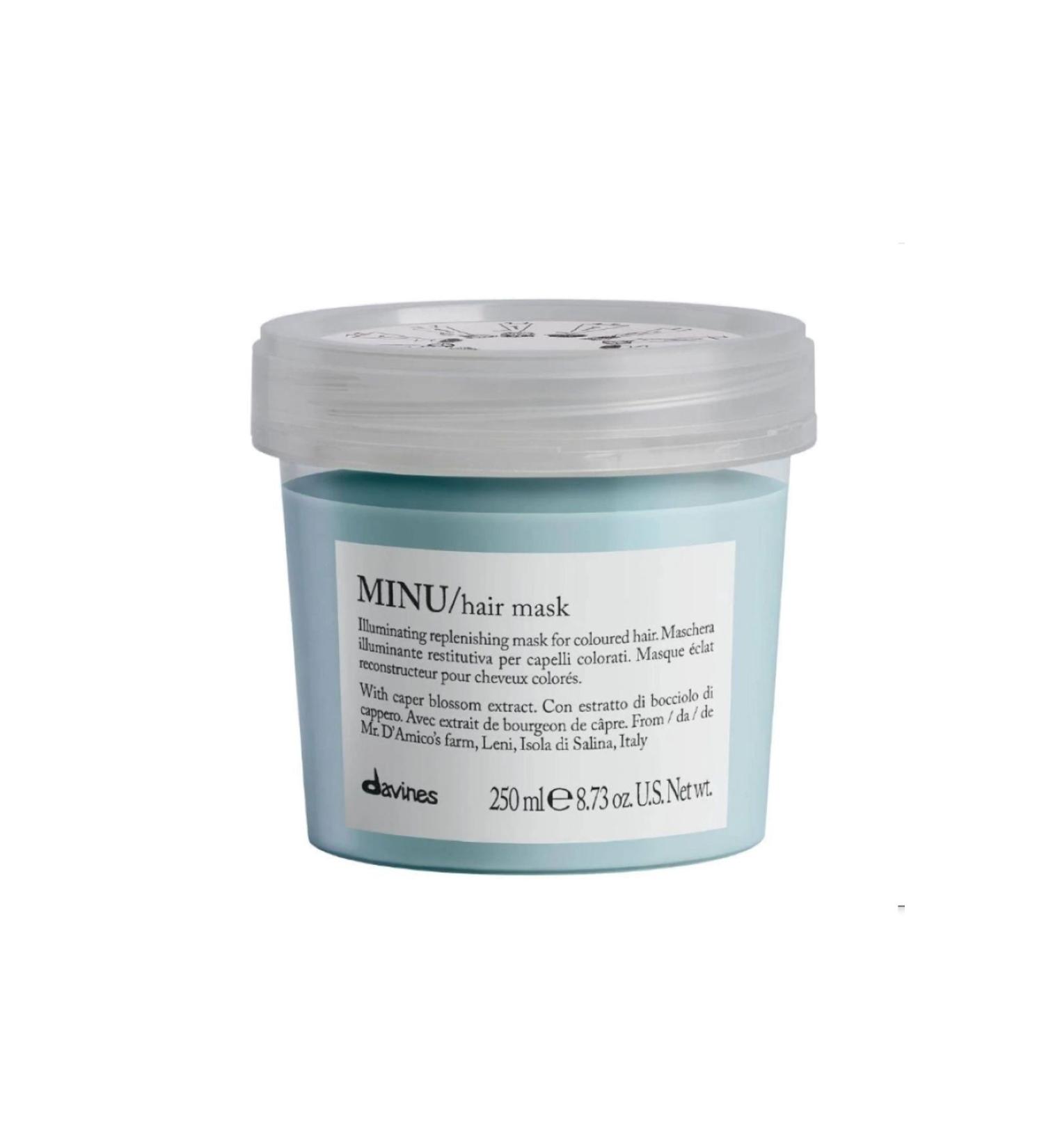 Davines MINU HAIR MASK - PROTECTIVE - MOISTURIZING CARE MASK FOR DYED HAIR 250ML EVA-NO360