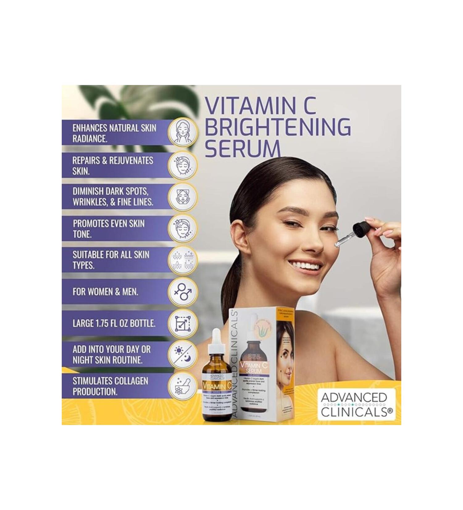 Advanced MD VITAMIN C 52 ML Anti-Aging Serum Dark Spots Uneven Skin Tone