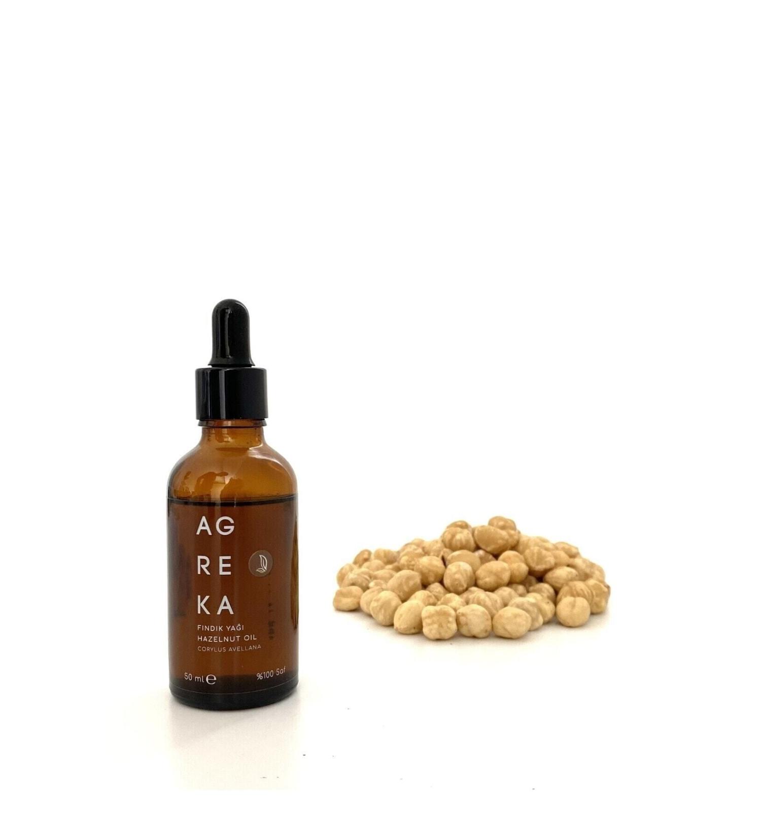 Agreka Hazelnut Oil 50 ml / Cold Pressed / Skin Serum / Hair Serum