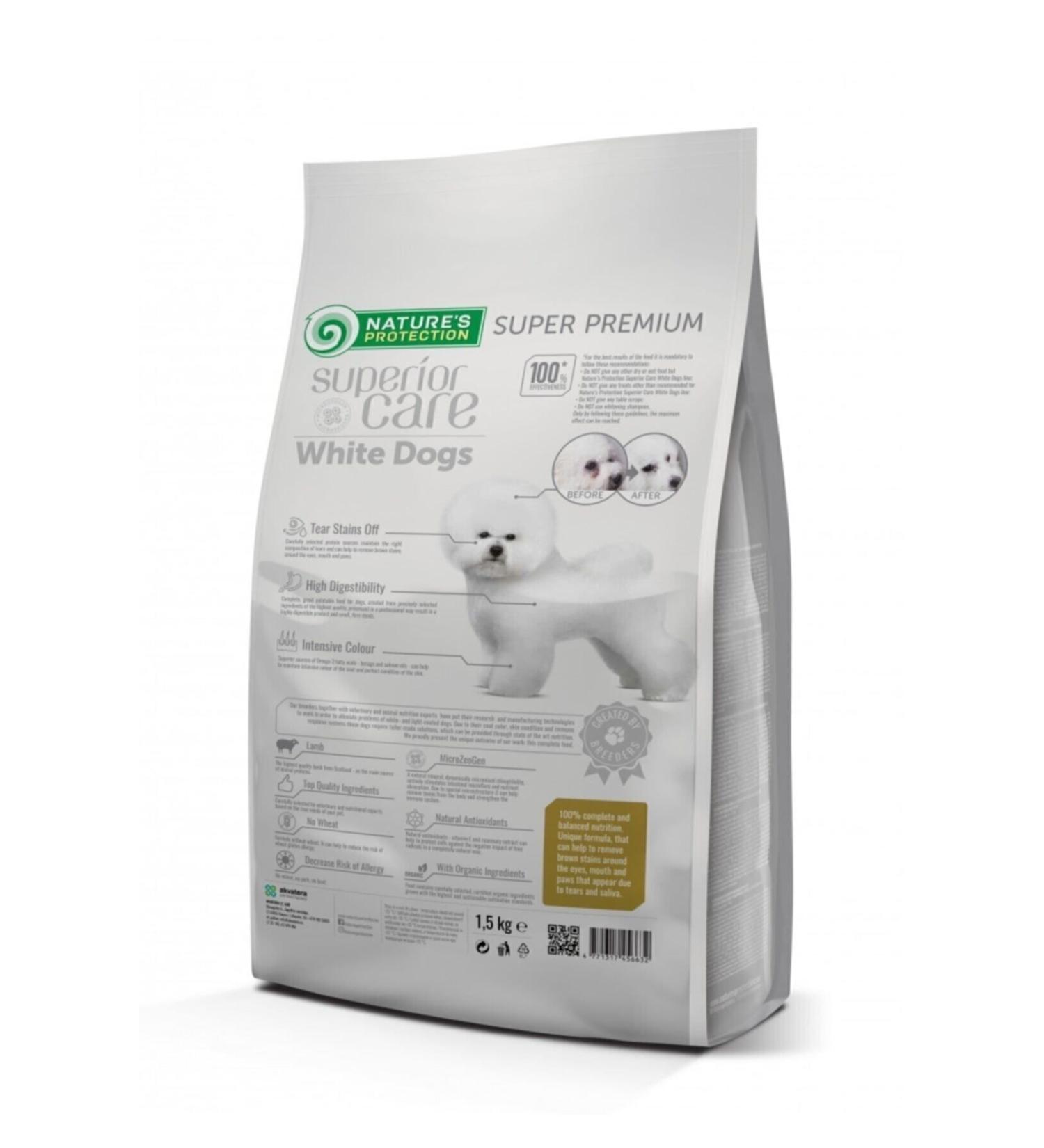Nature's Protection Superior Care White Dogs Lamb Adult Small and Mini Breeds 4kg
