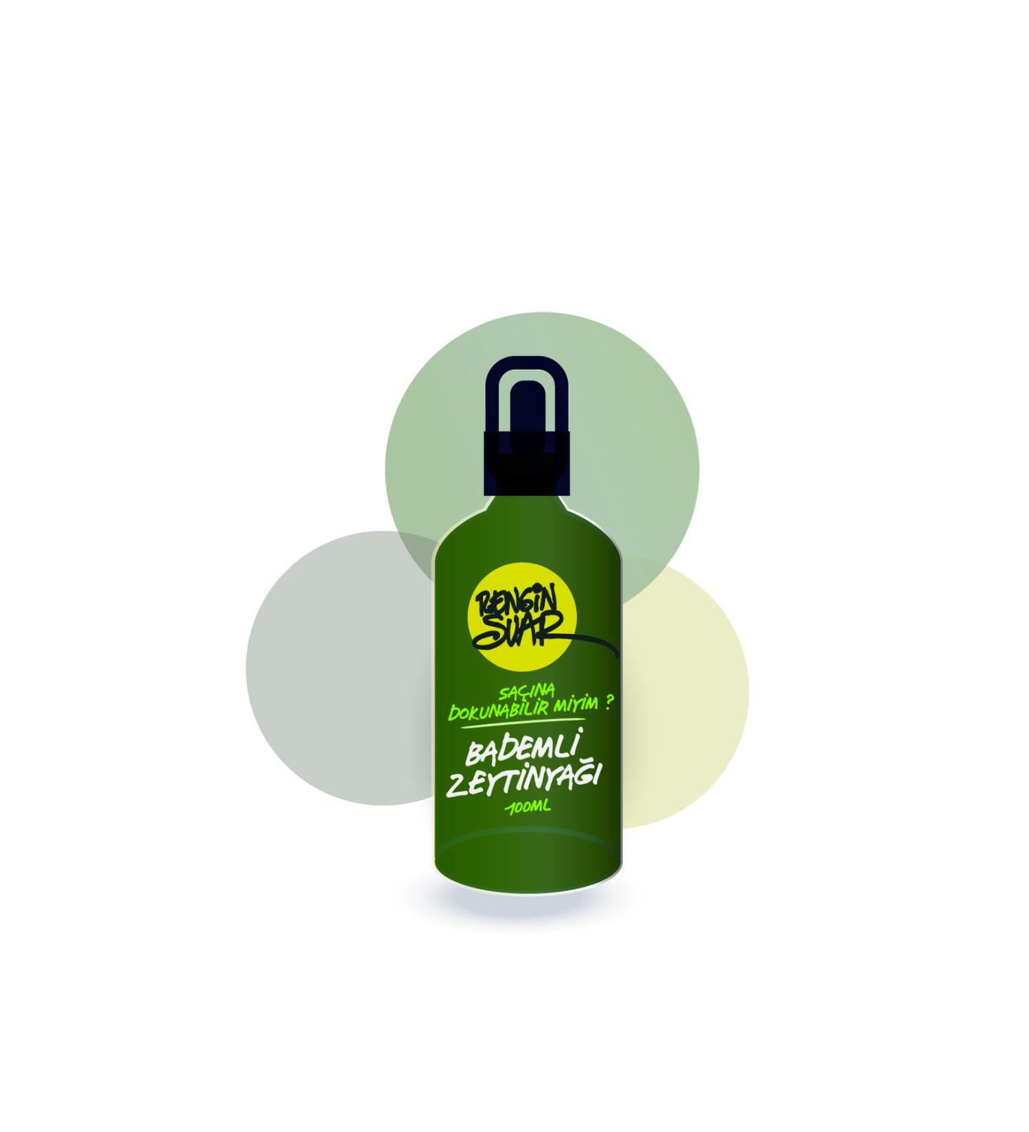 Rengin Suar 100 ML ALMOND HAIR OLIVE OIL (GLASS BOTTLE)