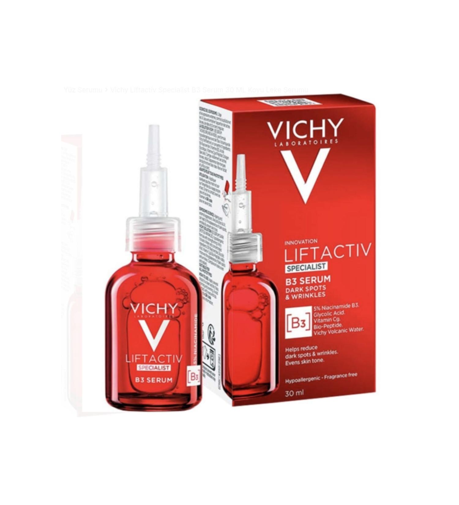 Vichy Liftactiv Specialist B3 Serum 30 ML Skin Tone Matches Dark Spots and Wrinkle Care