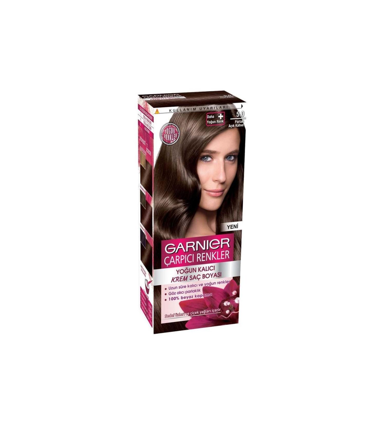 Garnier Striking Colors Hair Dye Cream 5.0 Bright Light Brown
