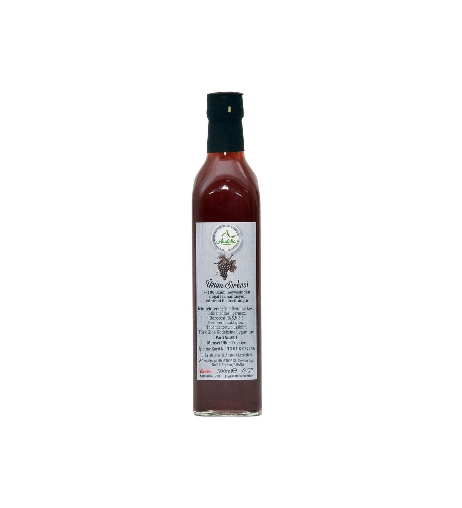 ANATOLIA TASTES Grape Vinegar Natural Fermentation 500 Ml