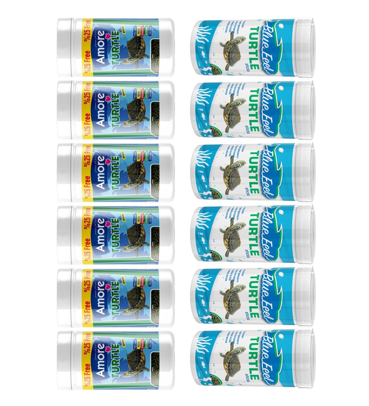 AMORE Turtle Food Sticks 6x125ml Bluefeel 6x100ml Turtle Floating Food