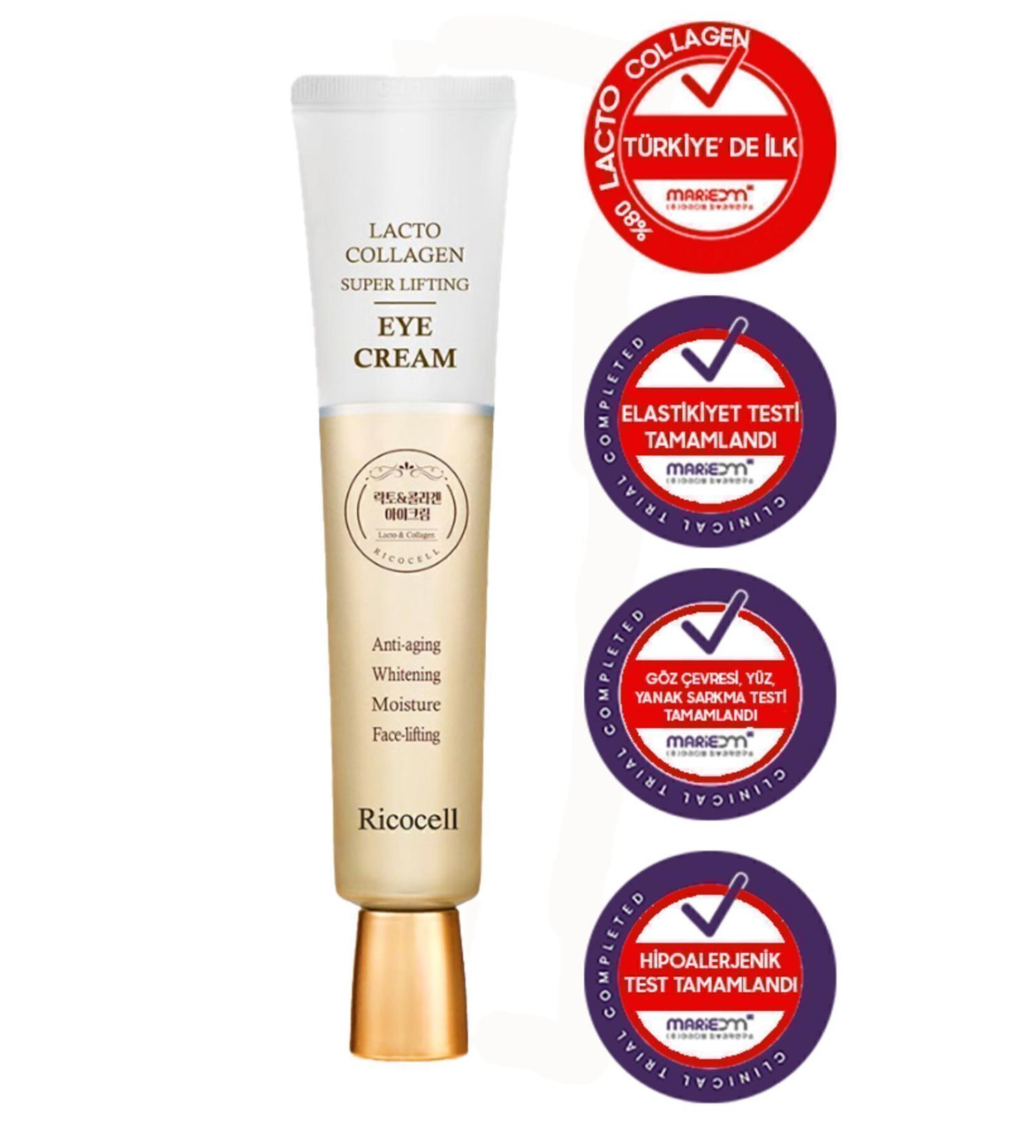 RICOCELL Premium Eye Contour Cream with 80% French Collagen (large size) - Buy Online on GoSupps.com