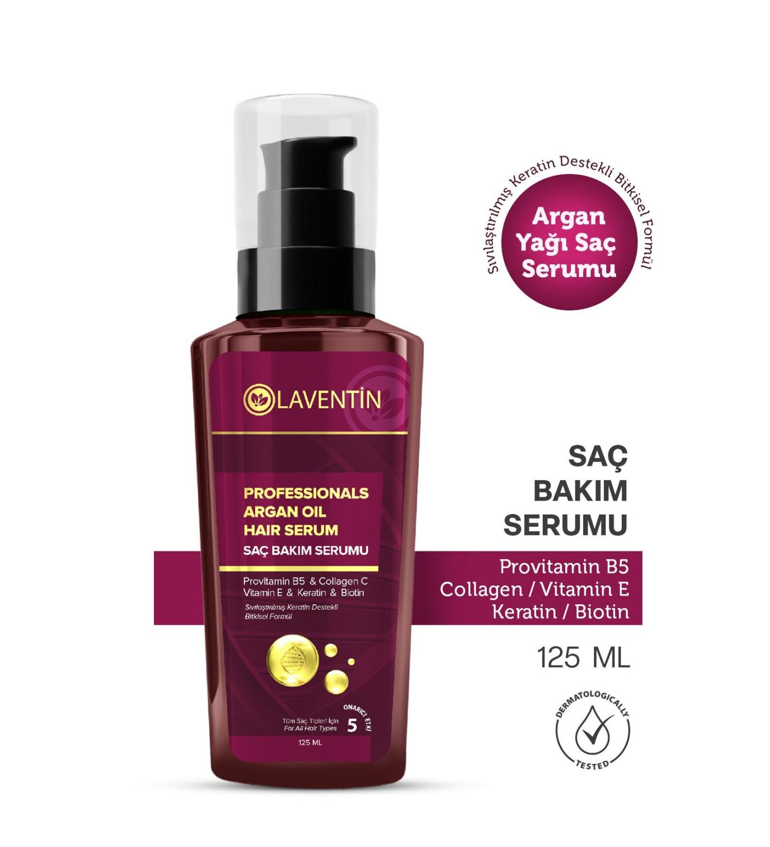 Laventin Hair Growth Anti-Loss Keratin Biotin Collagen Argan Oil Hair Serum 125ml - Buy Online on GoSupps.com