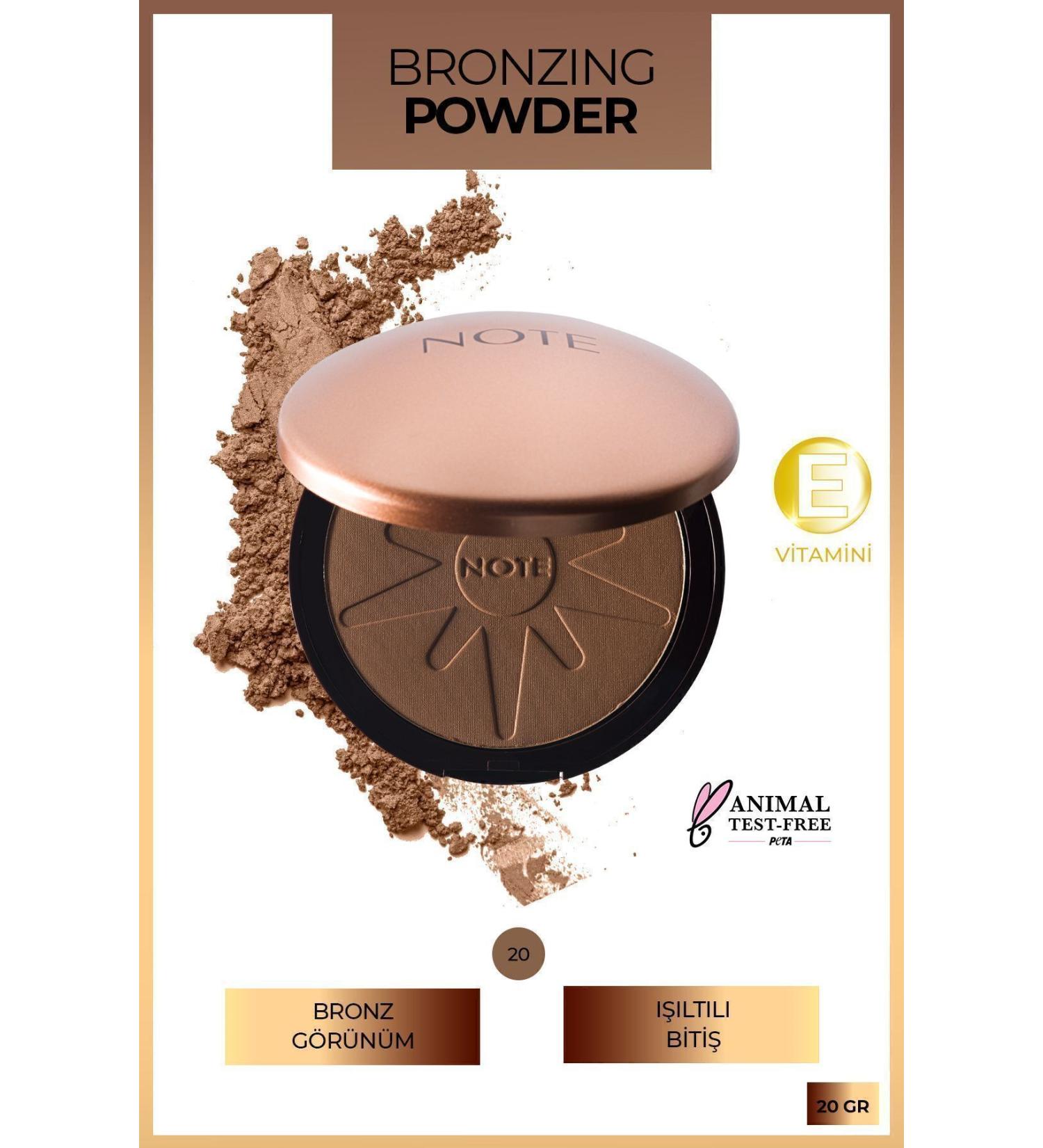 Note Cosmetics Bronzing Powder Bronzing Powder - 20 Dark Beige - Buy Online on GoSupps.com