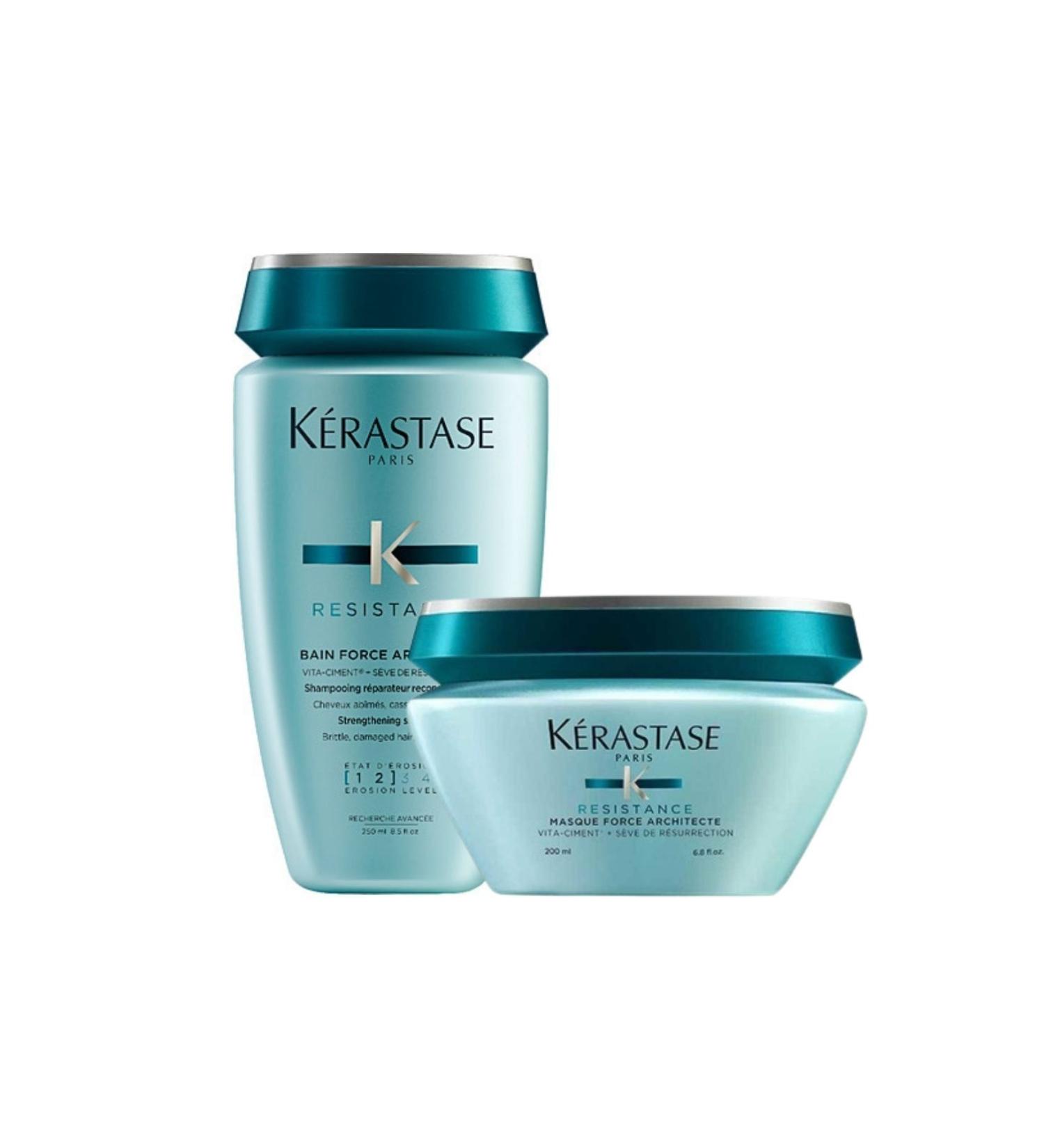 Kerastase R sistance Bain Force Architecte 250 Ml (1-2) + Force Architecte Mask 200 Ml
