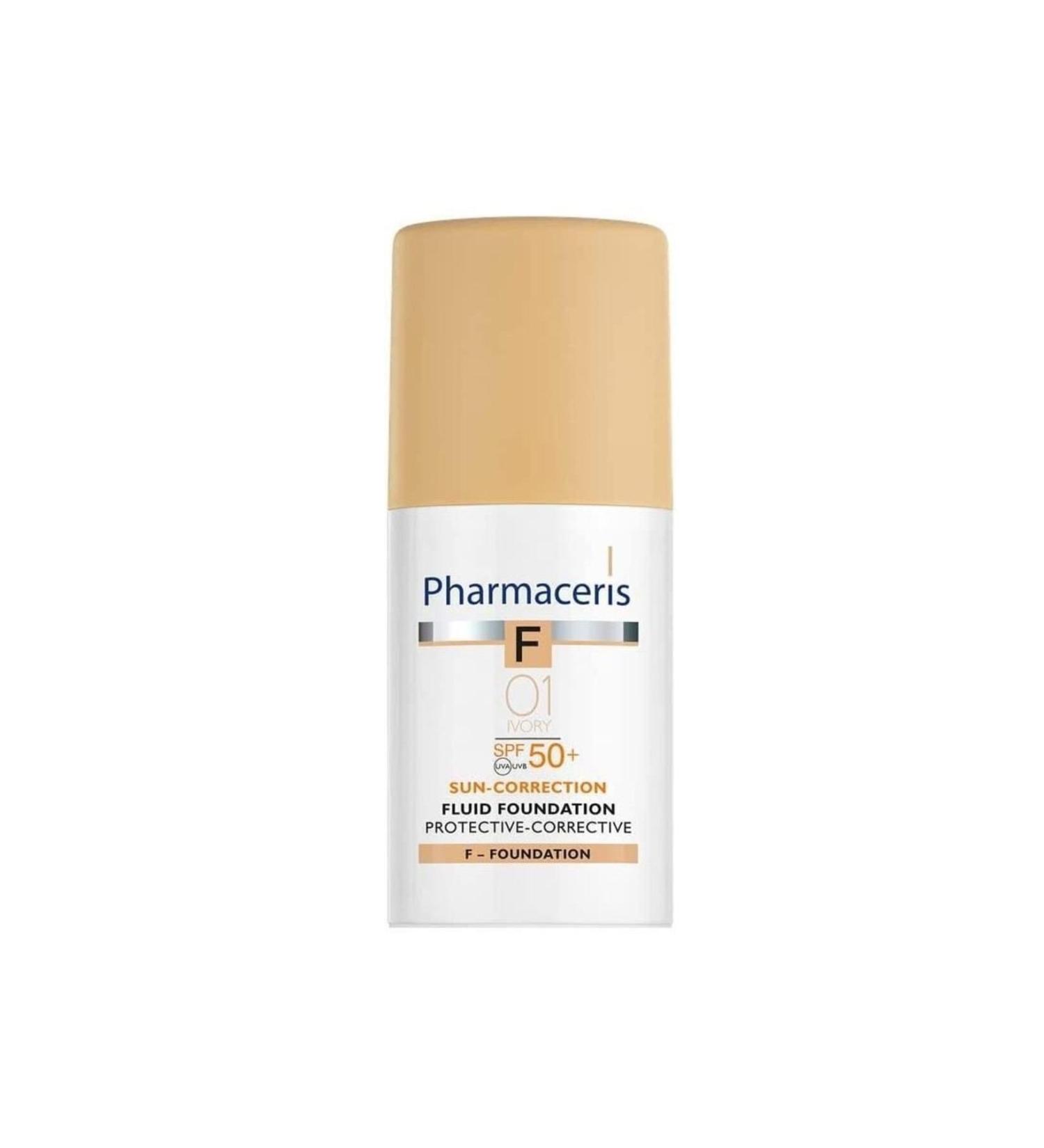 Pharmaceris F Spf 50+ Ivory Protective Corrective Liquid Foundation Sunscreen Cream 30 ml