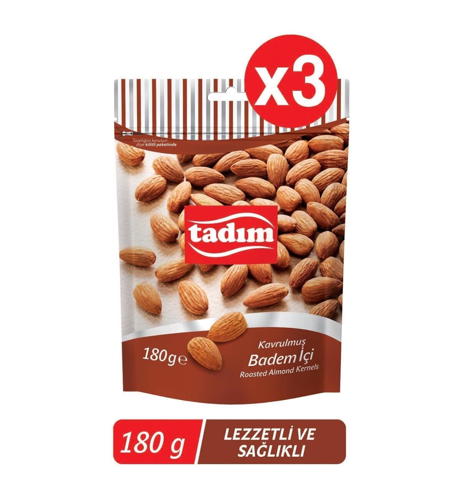 Tad m Almond Kernels 180gr 3-Pack