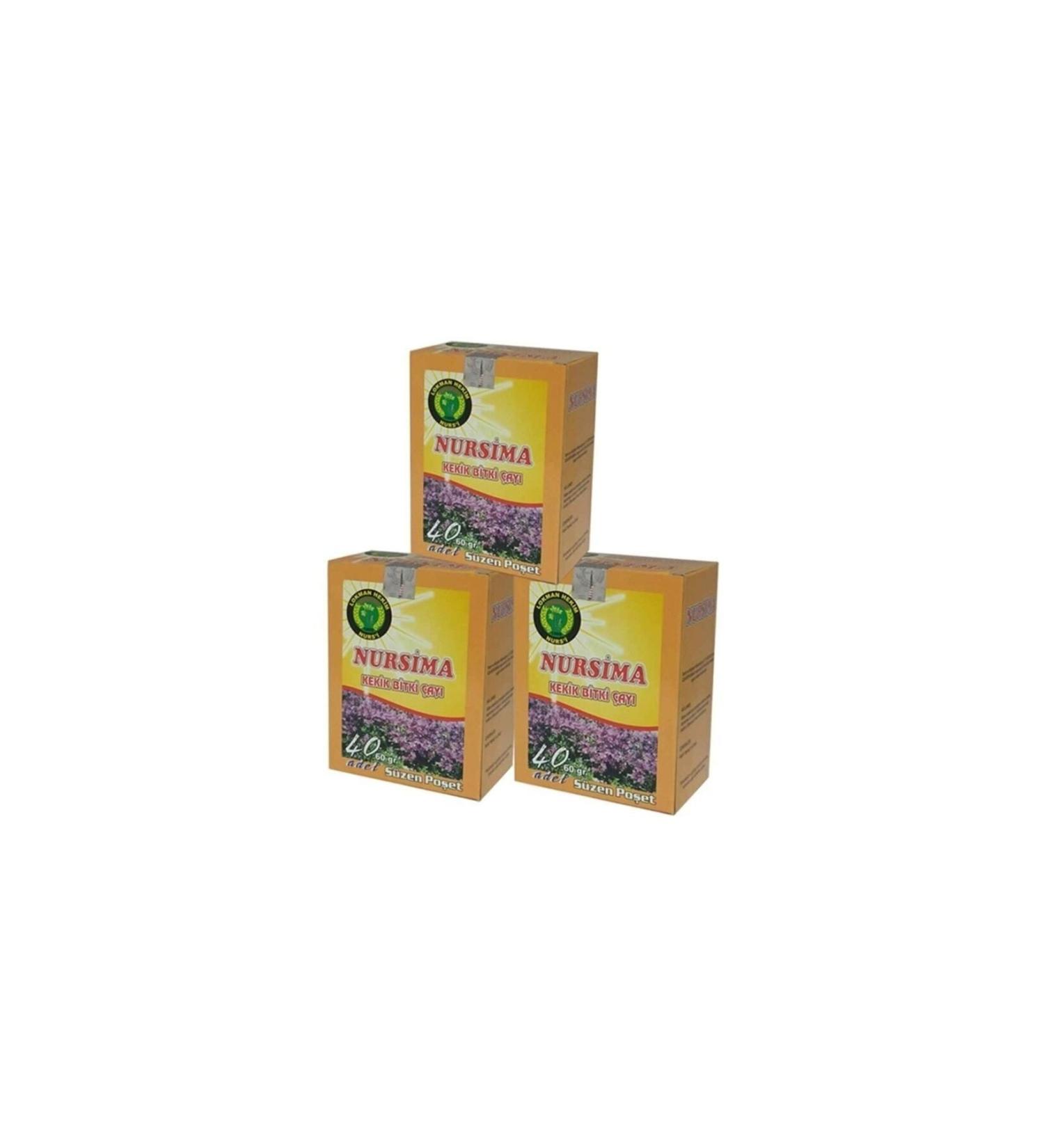 Nursima Findit Set of 3 Thyme Herbal Tea 40 Pcs. Filtering Bags (3 X 40 SUZEN BAGS)