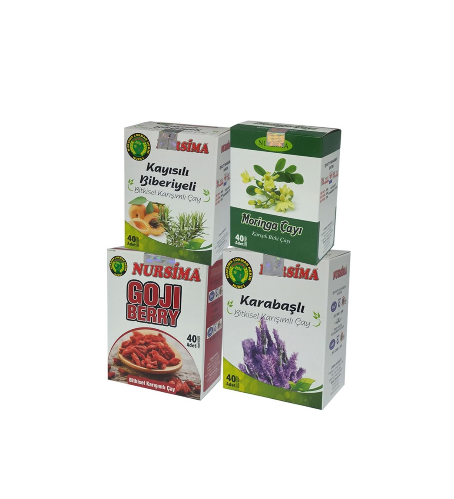 Nursima Goji Berry Herbal Tea Set 4 Pieces X 40 Pieces