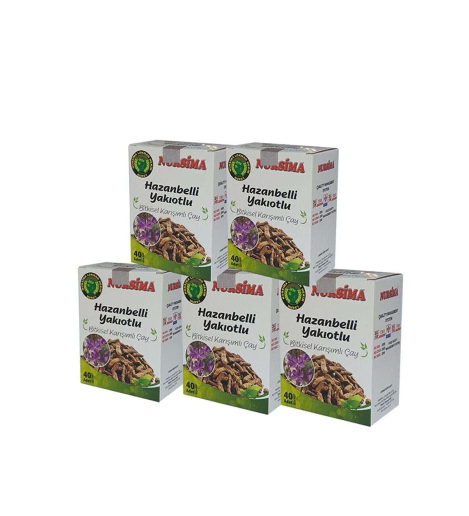 Nursima Hazanbelli Tea 40 Filtering Bags 5 Piece Set (5 Pieces X 40 Filtering Bags)