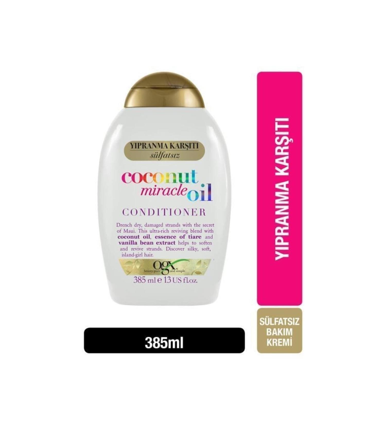 OGX Anti-Dermal Coconut Miracle Oil Sulfate-Free Hair Care Cream 385 ml - Buy Online on GoSupps.com