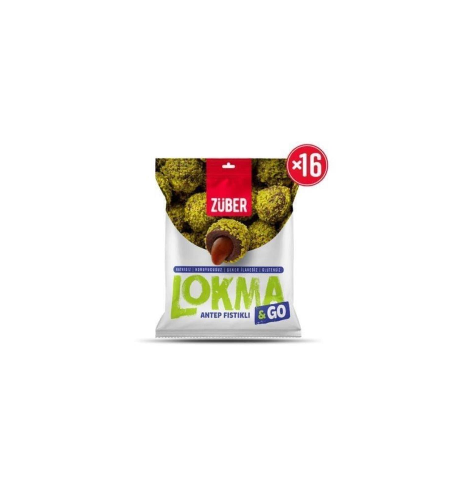 Zuber Lokma & Go with Pistachio 32g X 16 Pieces