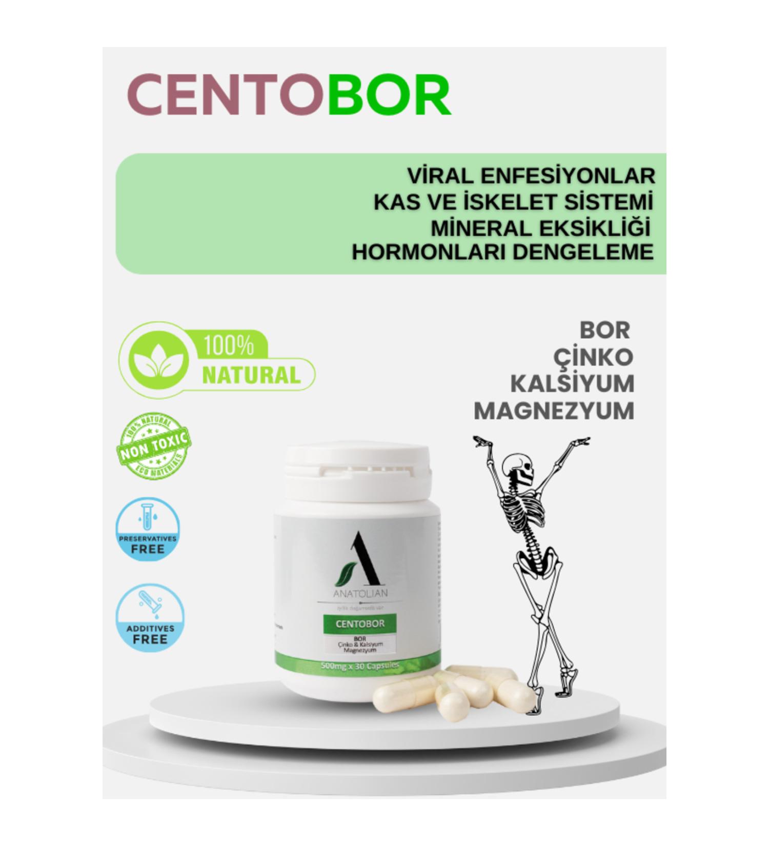 Anatolian Centobor Food Supplement Health Boron Zinc Calcium Magnesium Mineral - Buy Online on GoSupps.com
