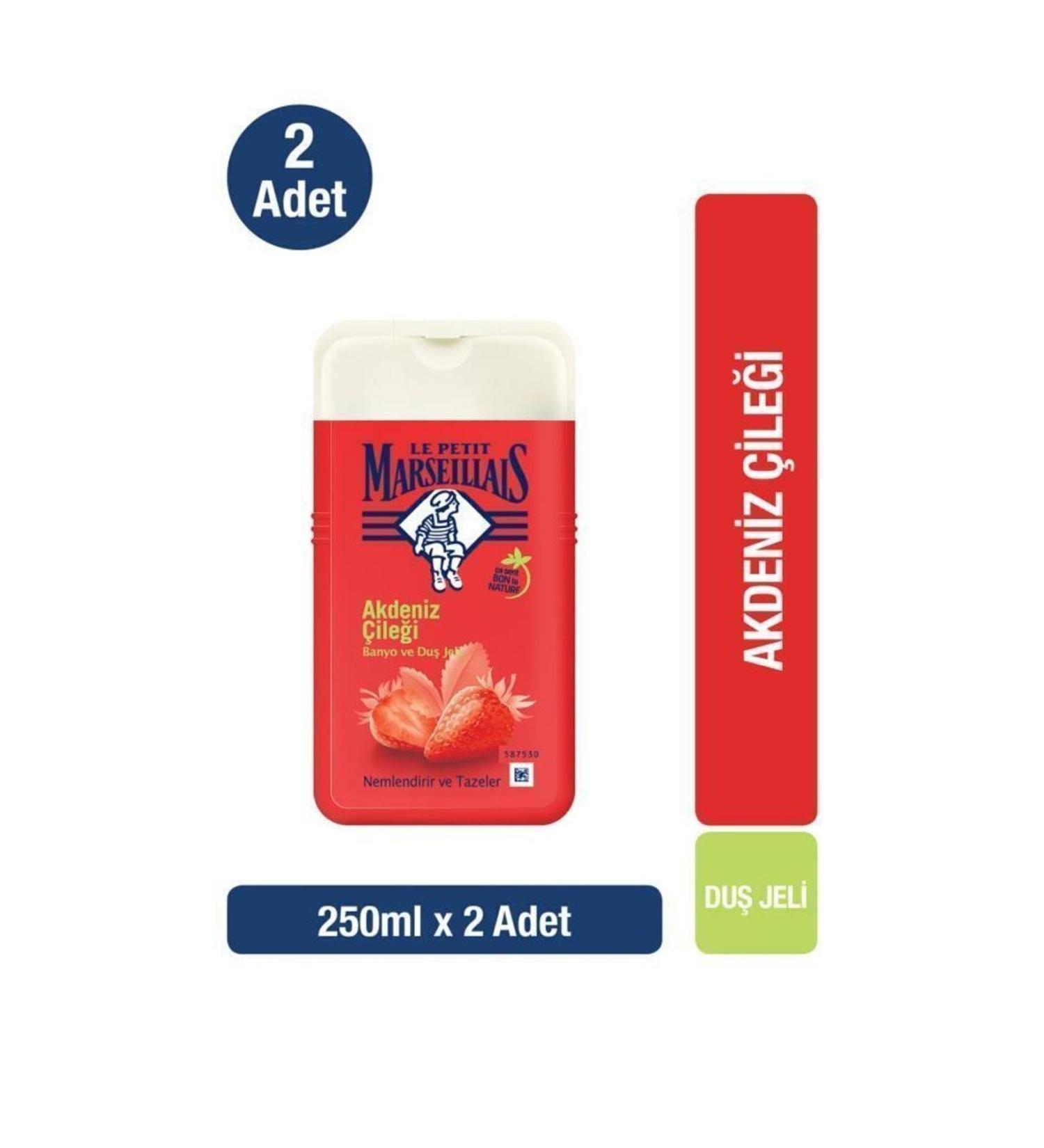 Le Petit Marseillais Mediterranean Strawberry Shower Gel 250 ml X 2 Pieces