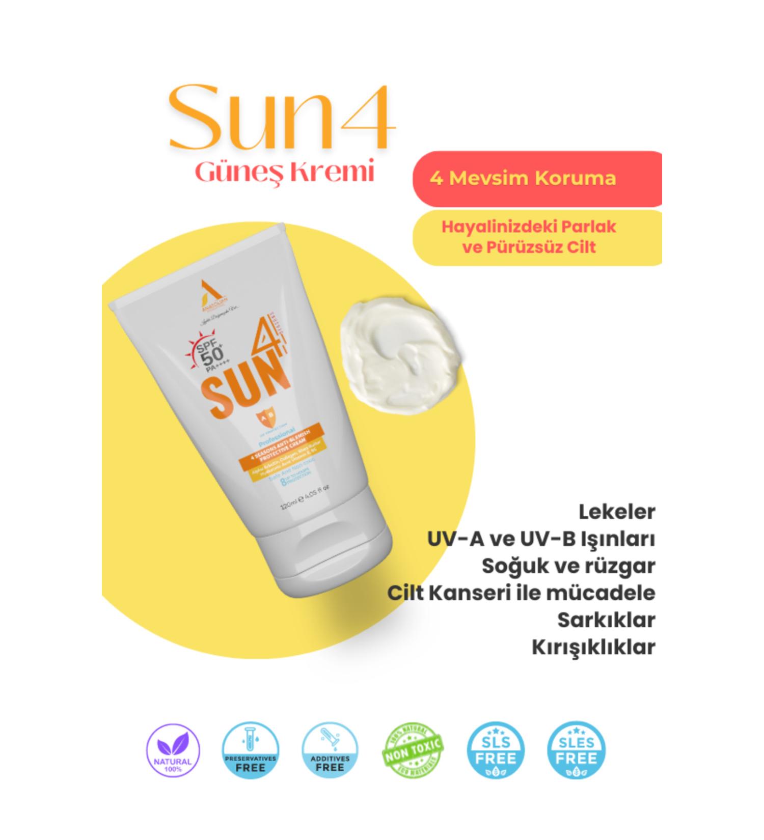 Anatolian Sun Professional 4 Seasons Anti-Spot Protective Sun Cream - Buy Online on GoSupps.com