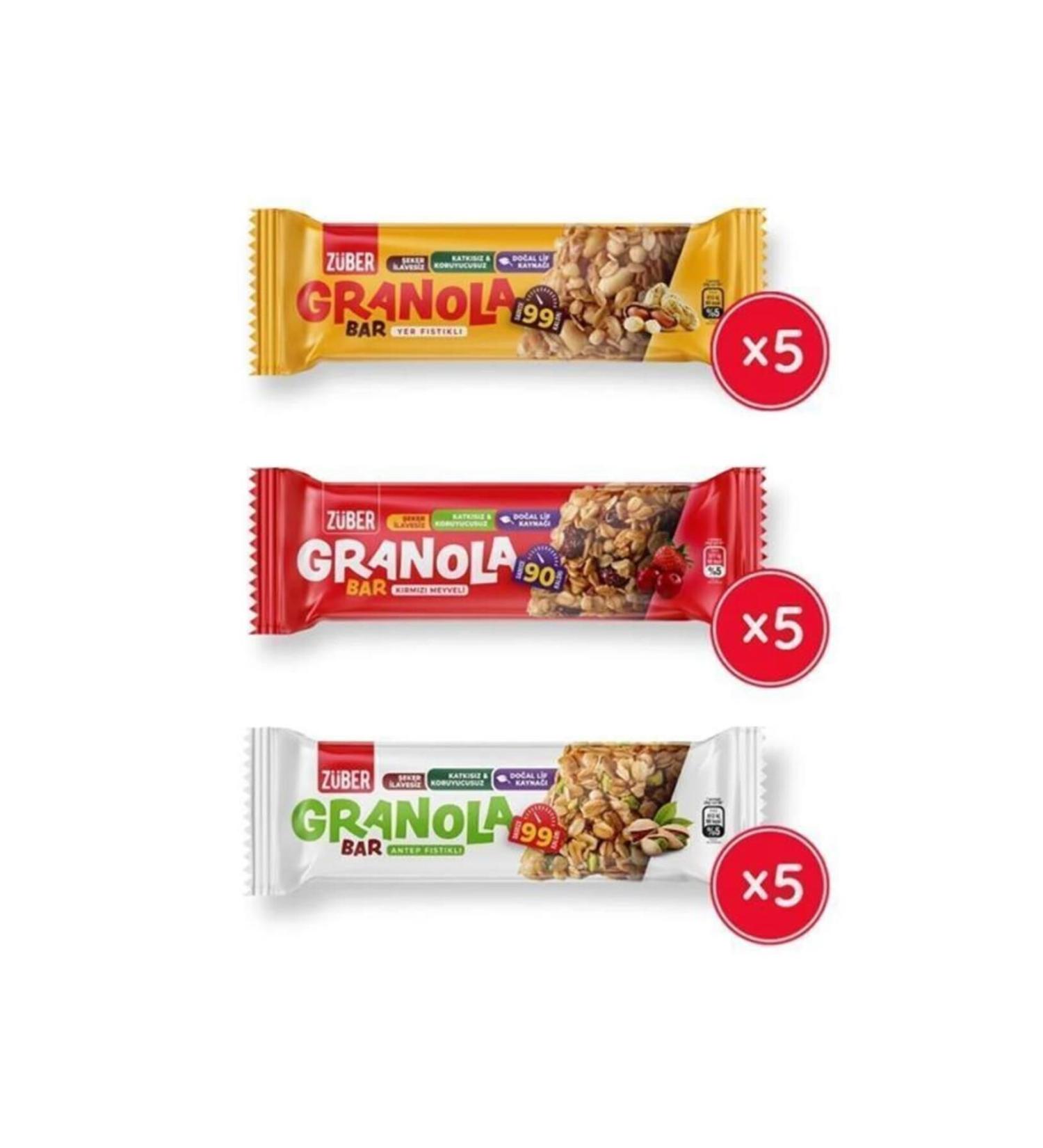 Z ber Granola Bar Trial Pack x 15 Pieces