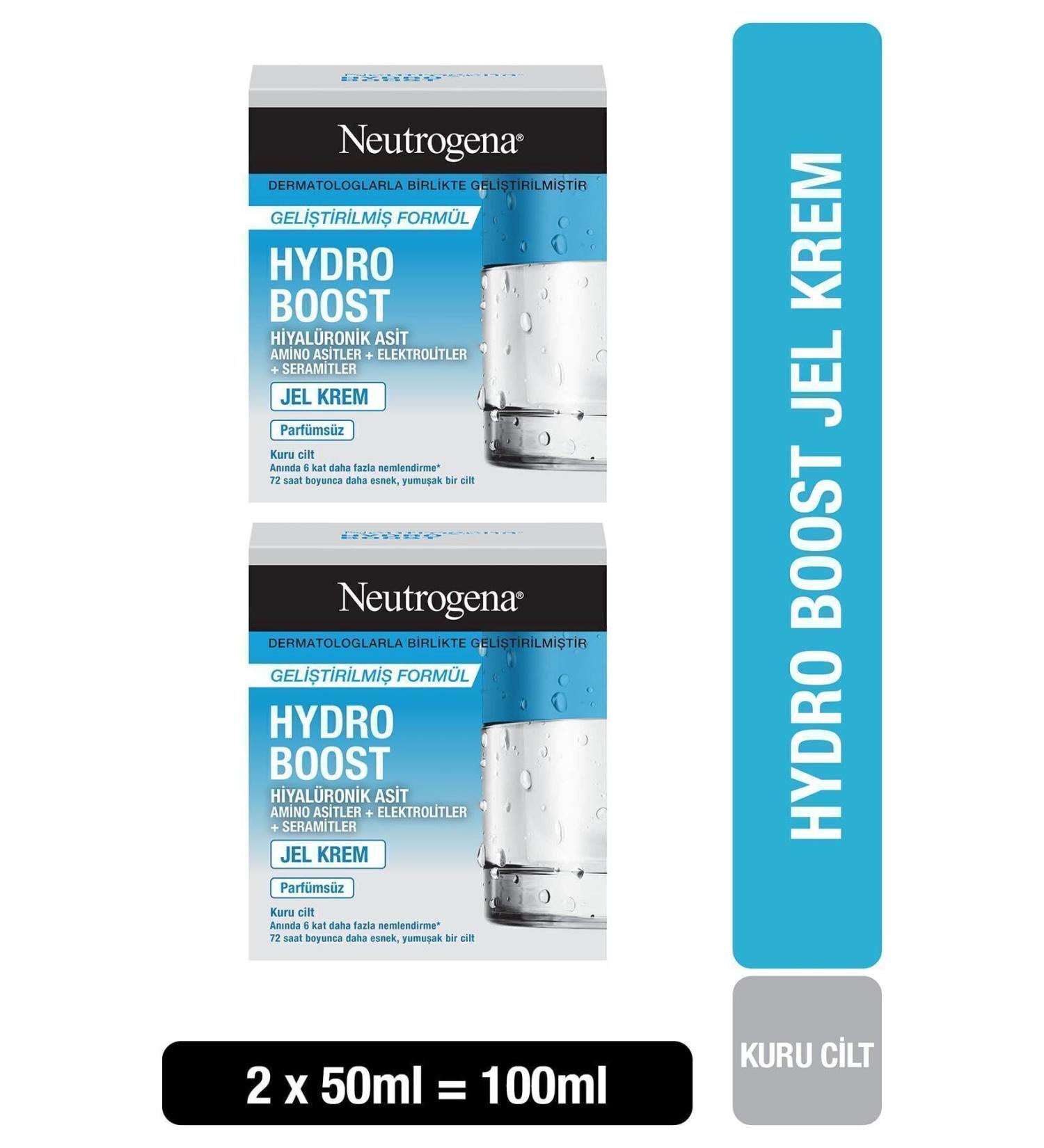 Neutrogena Hydro Boost Gel Cream Moisturizer Dry Skin 50mlx2 - Buy Online on GoSupps.com