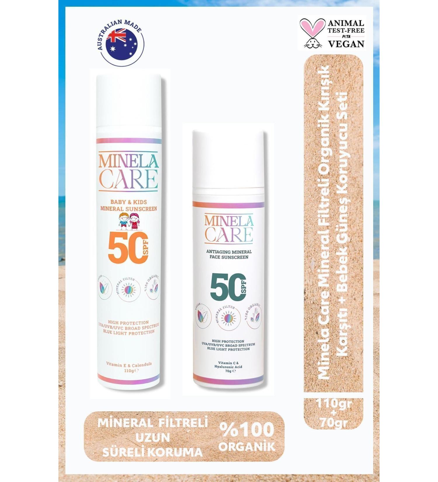 Minelacare Mineral Filter Organic Anti-Wrinkle Baby Sunscreen Set Pa - Buy Online on GoSupps.com